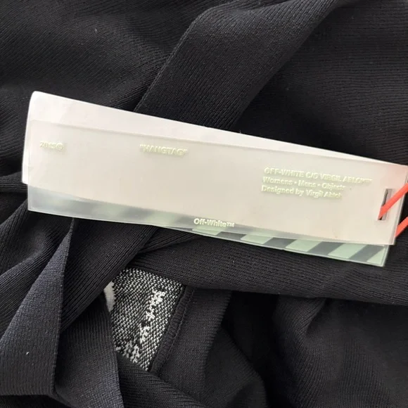 Off-White Black Dress with White Accents